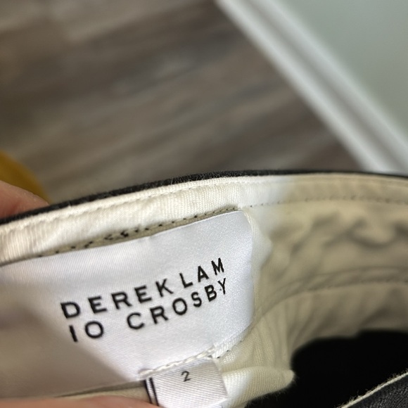 Derek Lam 10 Crosby Noor High Waist Seamed Pant in Black size 2 flaw - Picture 5 of 8